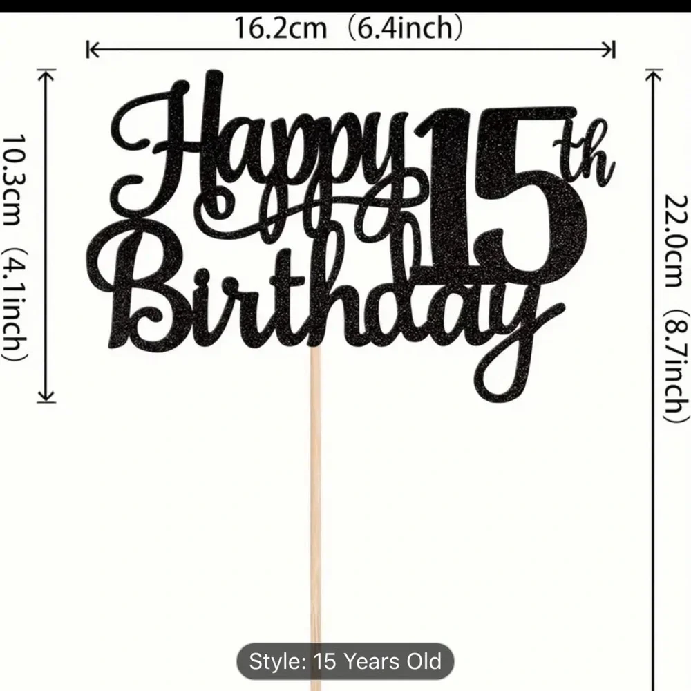 Happy 15th Birthday Party supplies. Used in great condition